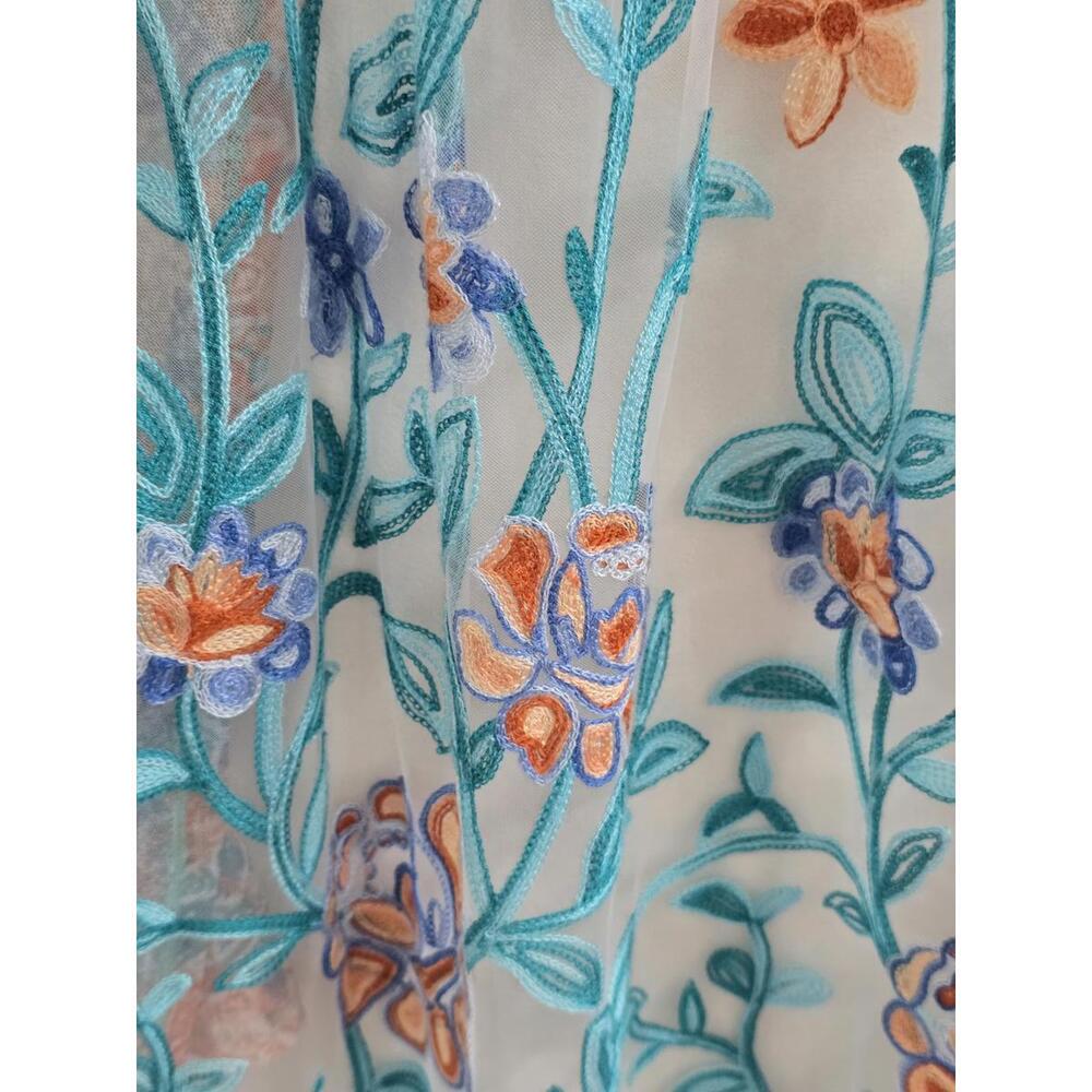 Ruby Rd. Sheer Floral Patterned Cardigan Size S - image 3